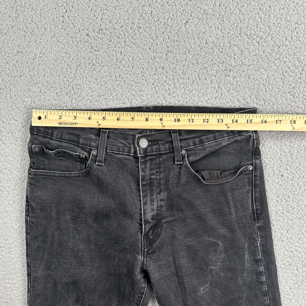 Levi's 511 Premium Big E Jeans Men 34x36 Black Dark Wash Slim Fit Taper Stretch